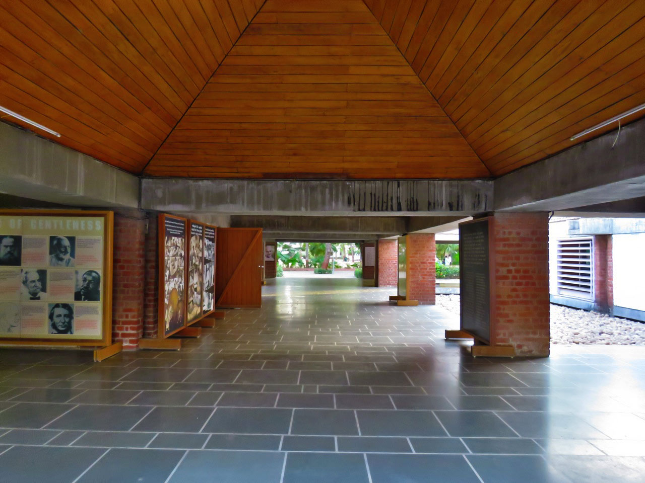 The interior of the memorial building 