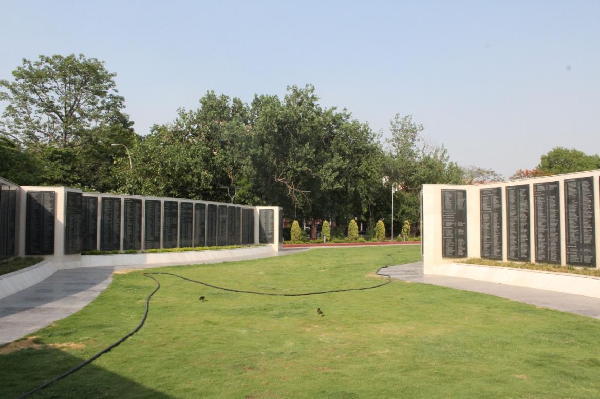 The gardens and external structure of the museum